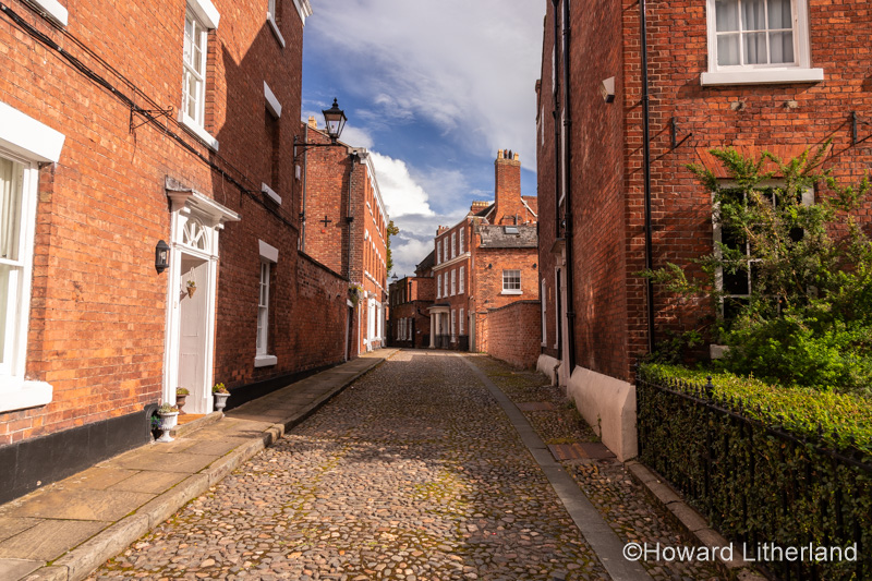 Cobbled street, Shrewsbury, England