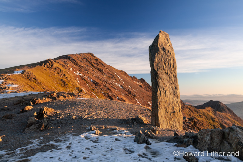 Marker stone on the Miners Path, Snowdon, Wales