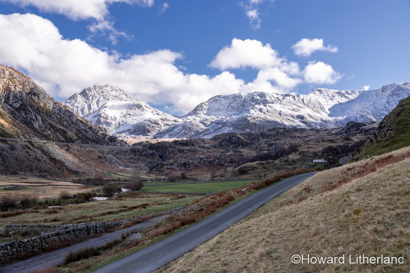 Glyderau mountains with snow, Snowdonia, North Wales