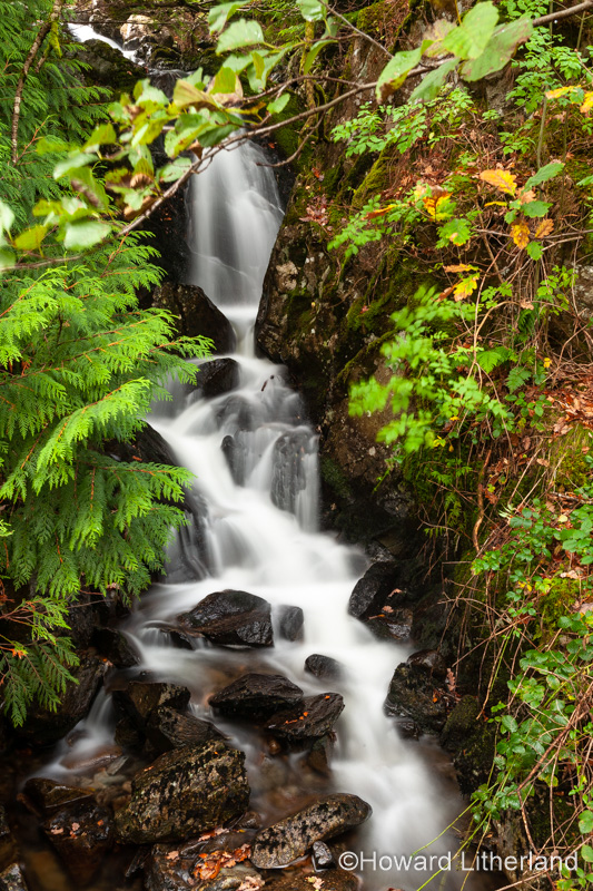 Waterfall at Llyn Crafnant, Snowdonia, North Wales