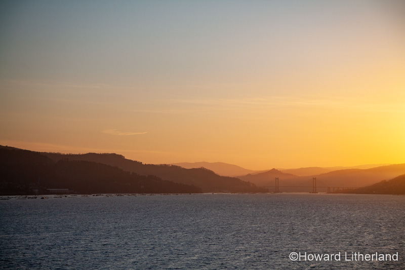 Sunset over the Spanish coast at Vigo