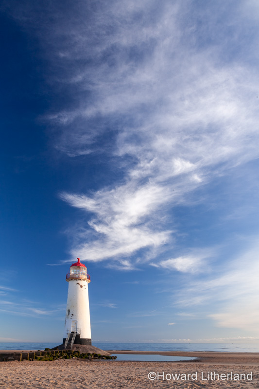 Point of Ayr Lighthouse at Talacre on the North Wales coast