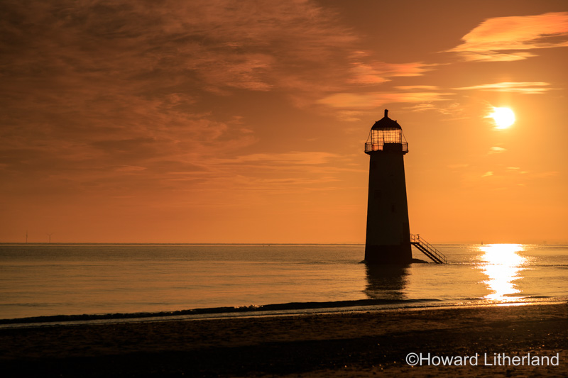 Sunrise over Talacre lighthouse on the North Wales coast