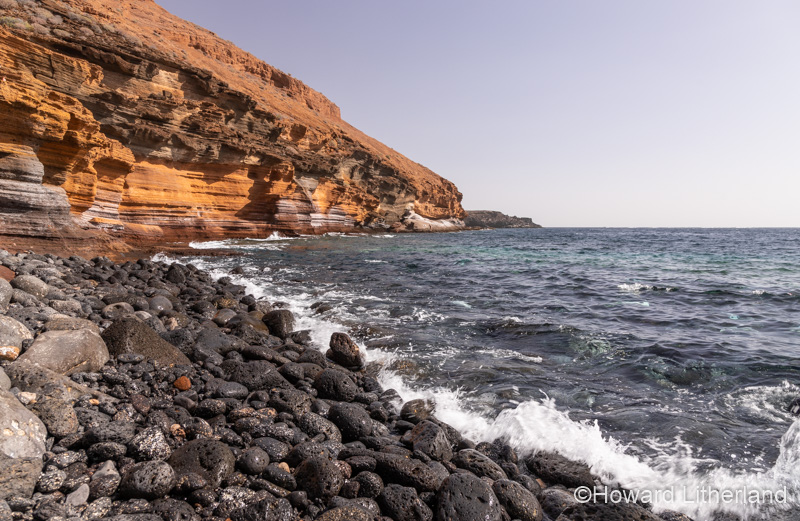 Eroded volcanic sea cliffs at Costa del Silencio, Tenerife, Canary Islands