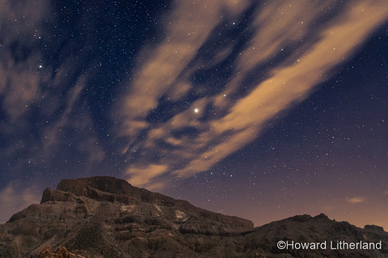 Stars at night above the Teide National Park, Tenerife, Canary Islands