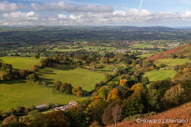 View over the Vale of Clwyd from the Clwydian Range, North Wales