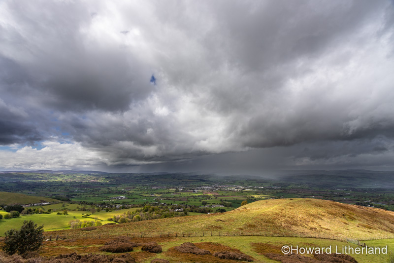 Rainstorm over the Vale of Clwyd, North Wales