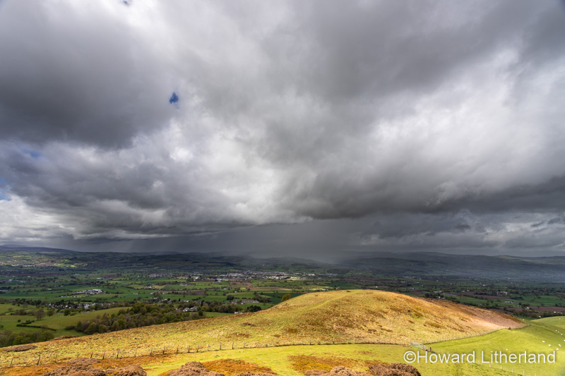 Rainstorm over the Vale of Clwyd, North Wales
