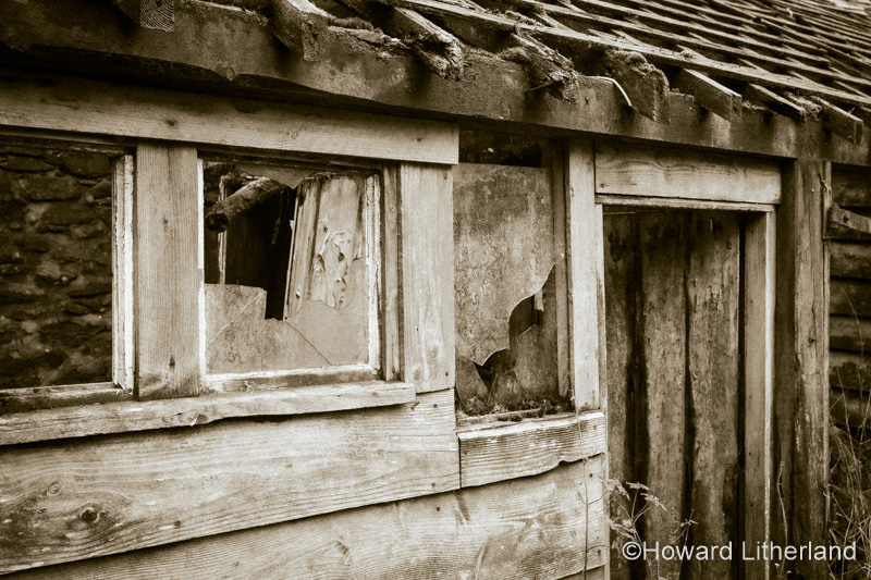Broken down old shed at Vyrnwy, North Wales