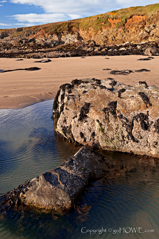 Rockpool on the beach at Whitesands Bay on the Pembrokeshire coast, Wales
