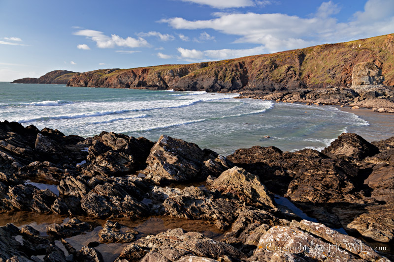 Rocky cove at Whitesands Bay on the Pembrokeshire coast, Wales